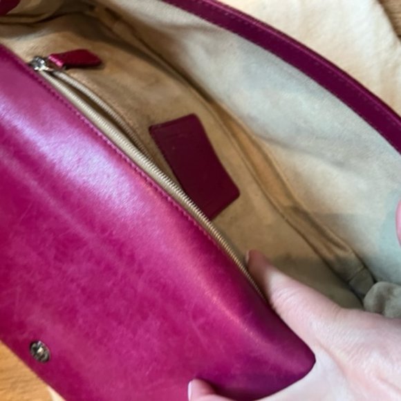 Coach Clutch Bag Genuine Alligator Clutch Magenta Italy 2001 HTF Rare Vintage - Picture 6 of 8